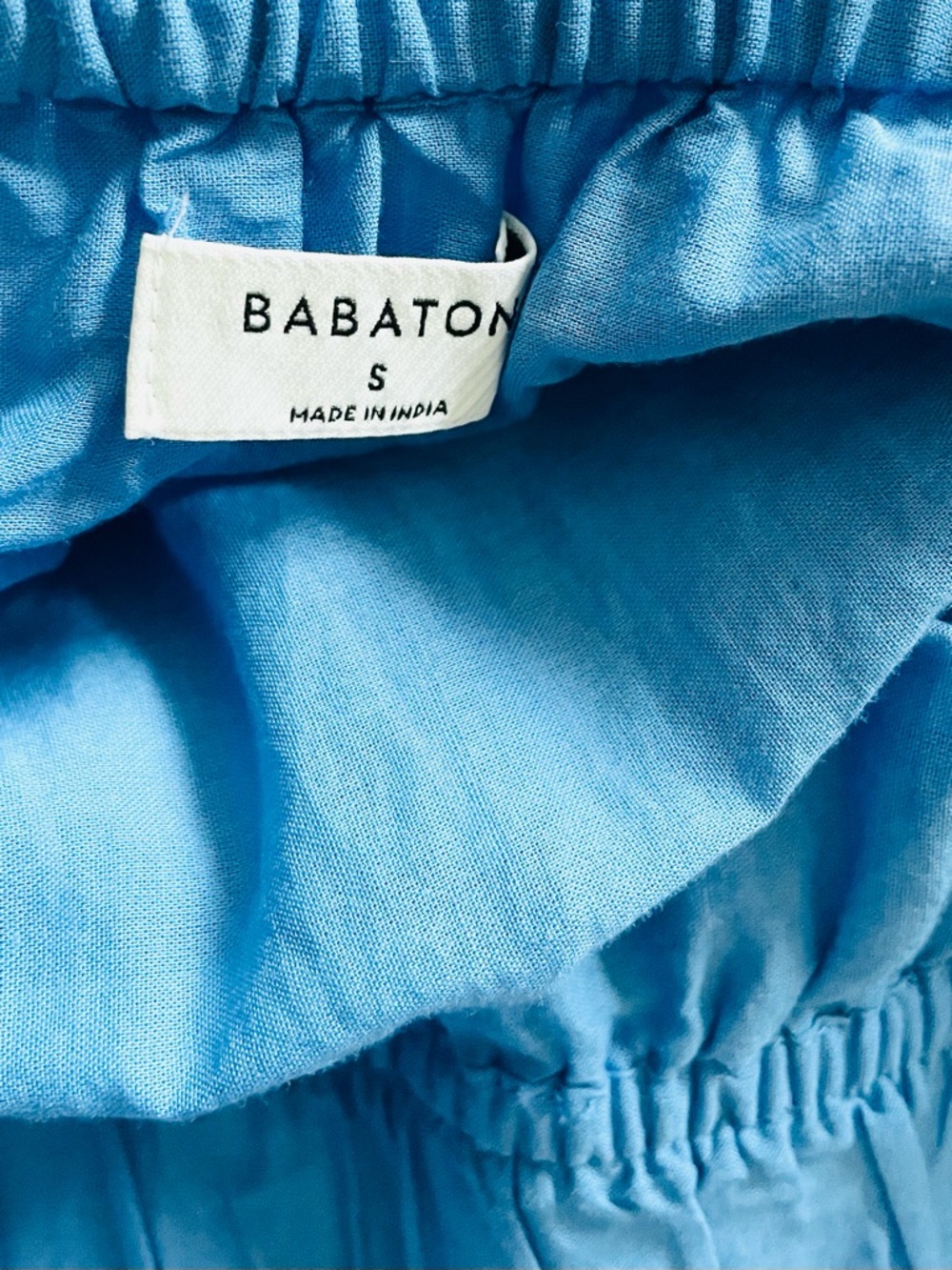 Aritzia Babaton SMALL Encourage Poplin Aline midi dress in blue striped - Picture 8 of 10
